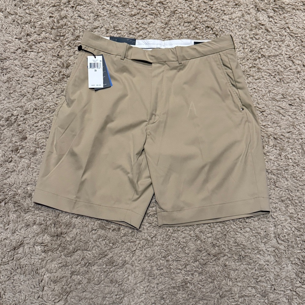 NWT Men's RLX Light Khaki Polo Ralph Lauren Golf Performance Shorts 34 Waist